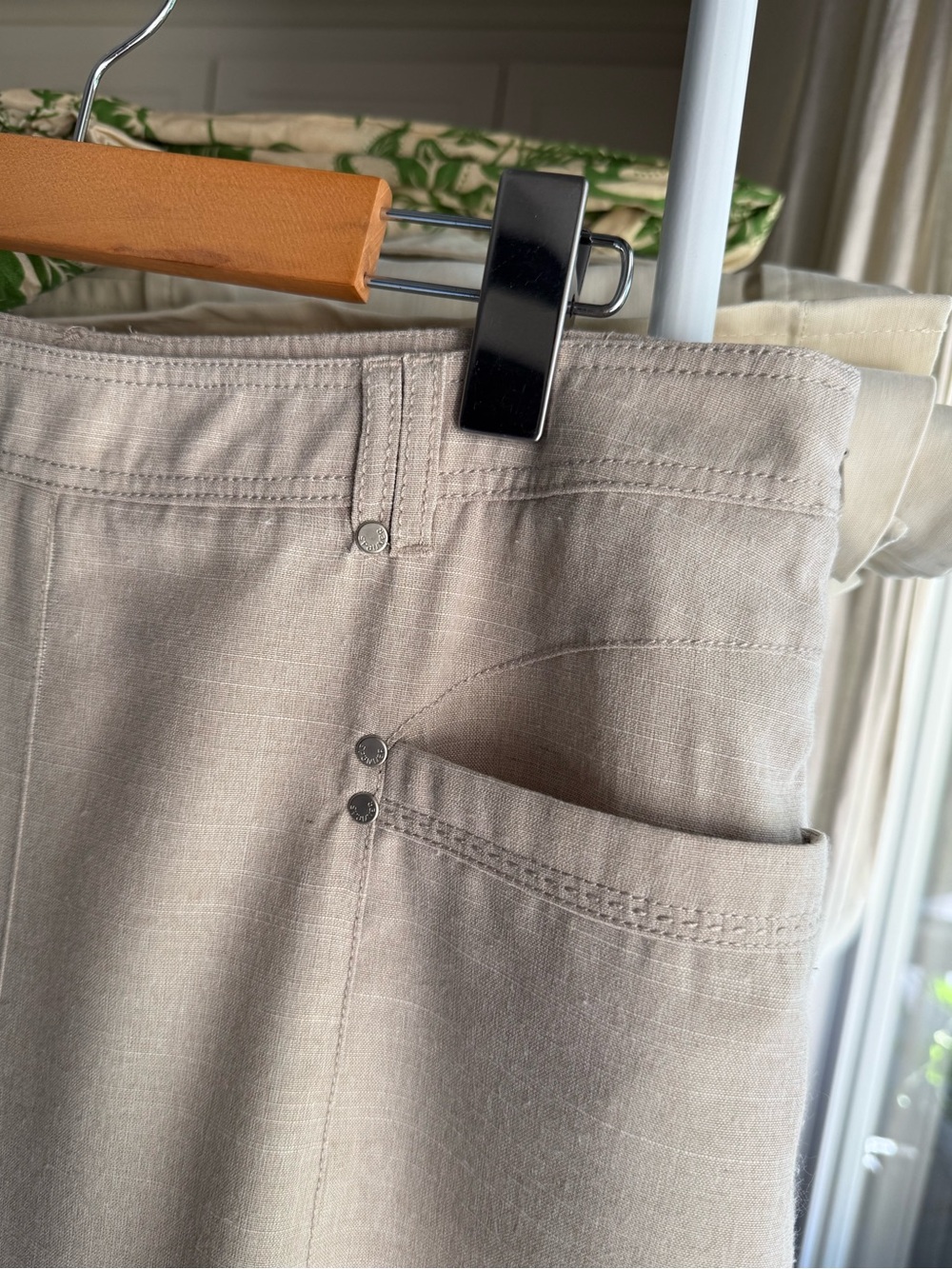 Women's Cream Maxi Skirt - Lightweight A-Line - Picture 5 of 6